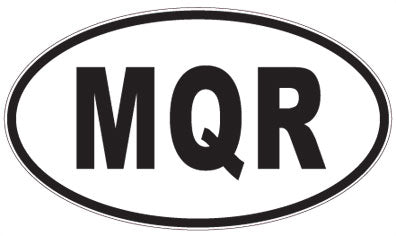 MQR - 3 Letter Initials Oval Sticker