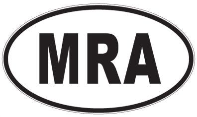 MRA - 3 Letter Initials Oval Sticker