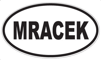 MRACEK - Oval Sticker