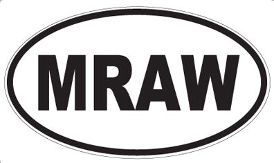 MRAW - Oval Sticker