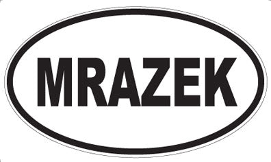 MRAZEK - Oval Sticker