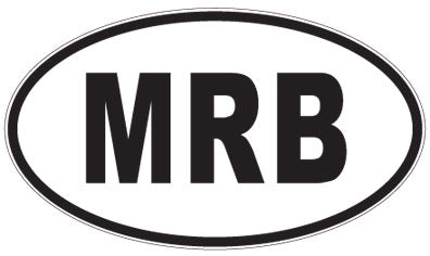 MRB - 3 Letter Initials Oval Sticker