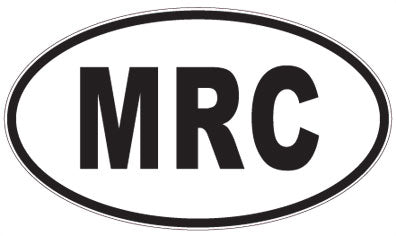 MRC - 3 Letter Initials Oval Sticker