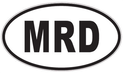 MRD - 3 Letter Initials Oval Sticker