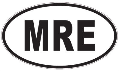 MRE - 3 Letter Initials Oval Sticker