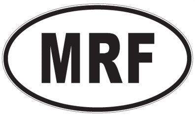 MRF - 3 Letter Initials Oval Sticker
