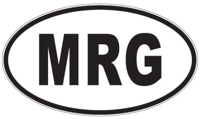 MRG - 3 Letter Initials Oval Sticker
