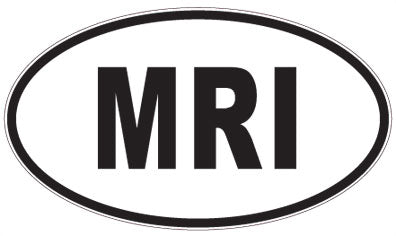 MRI - 3 Letter Initials Oval Sticker