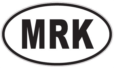 MRK - 3 Letter Initials Oval Sticker