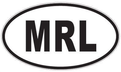 MRL - 3 Letter Initials Oval Sticker