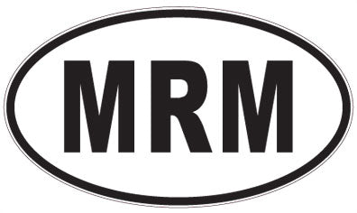 MRM - 3 Letter Initials Oval Sticker