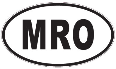 MRO - 3 Letter Initials Oval Sticker