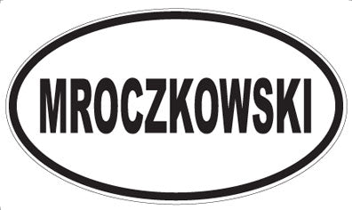 MROCZKOWSKI - Oval Sticker
