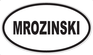 MROZINSKI - Oval Sticker