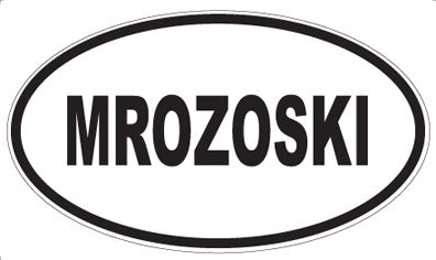 MROZOSKI - Oval Sticker