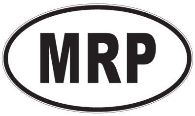 MRP - 3 Letter Initials Oval Sticker
