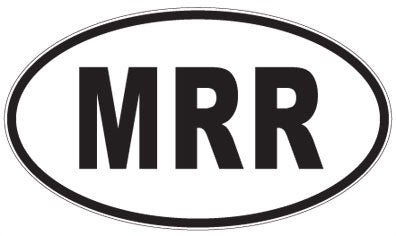 MRR - 3 Letter Initials Oval Sticker