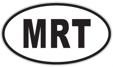 MRT - 3 Letter Initials Oval Sticker