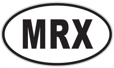 MRX - 3 Letter Initials Oval Sticker