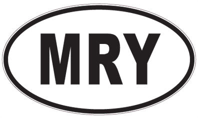 MRY - 3 Letter Initials Oval Sticker