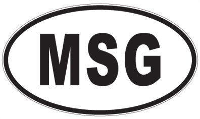 MSG - 3 Letter Initials Oval Sticker