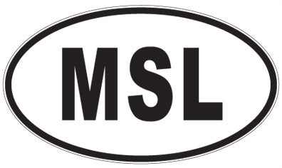 MSL - 3 Letter Initials Oval Sticker