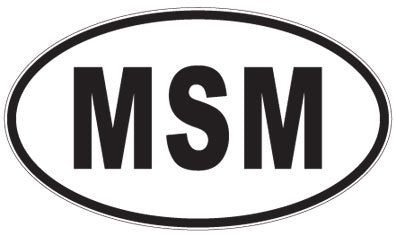 MSM - 3 Letter Initials Oval Sticker