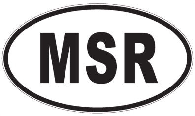 MSR - 3 Letter Initials Oval Sticker