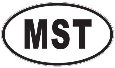 MST - 3 Letter Initials Oval Sticker