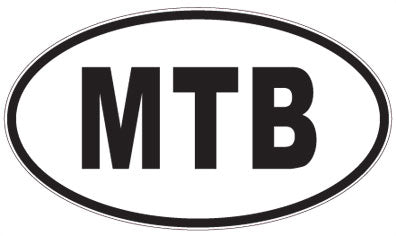 MTB - 3 Letter Initials Oval Sticker