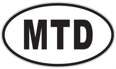 MTD - 3 Letter Initials Oval Sticker