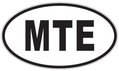 MTE - 3 Letter Initials Oval Sticker