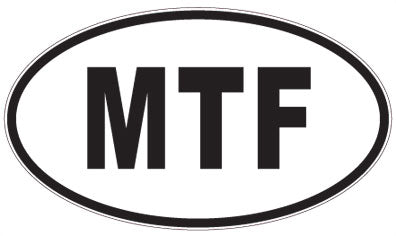 MTF - 3 Letter Initials Oval Sticker