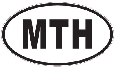 MTH - 3 Letter Initials Oval Sticker