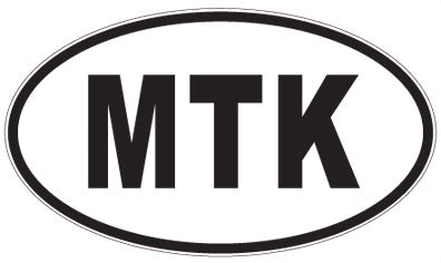 MTK - 3 Letter Initials Oval Sticker