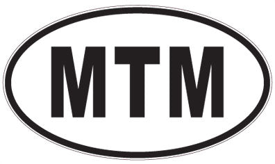 MTM - 3 Letter Initials Oval Sticker