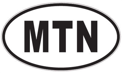 MTN - 3 Letter Initials Oval Sticker