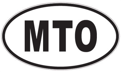 MTO - 3 Letter Initials Oval Sticker