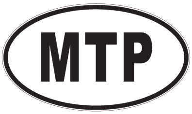 MTP - 3 Letter Initials Oval Sticker