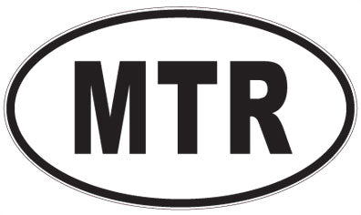 MTR - 3 Letter Initials Oval Sticker