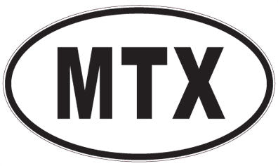 MTX - 3 Letter Initials Oval Sticker