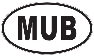 MUB - 3 Letter Initials Oval Sticker