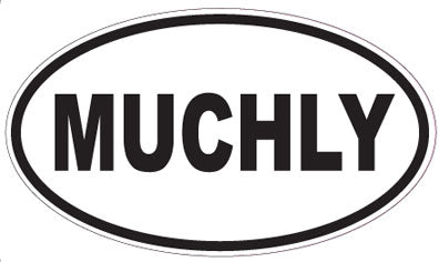MUCHLY - Oval Sticker