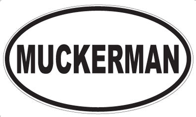 MUCKERMAN - Oval Sticker