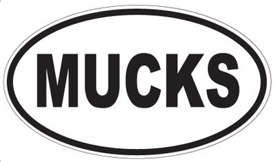 MUCKS - Oval Magnet