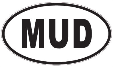 MUD - 3 Letter Initials Oval Sticker