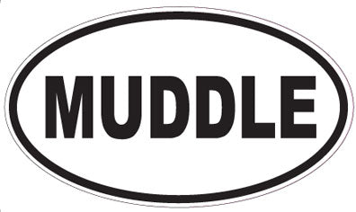 MUDDLE - Oval Sticker
