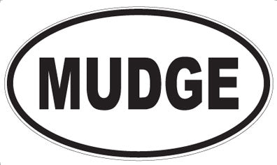 MUDGE - Oval Sticker
