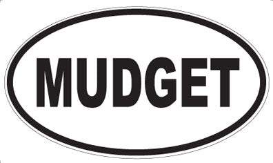 MUDGET - Oval Sticker