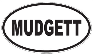 MUDGETT - Oval Sticker